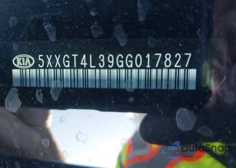 2016 Kia Optima Lx from USA, damaged, VIN 5XXGT4L39GG017827